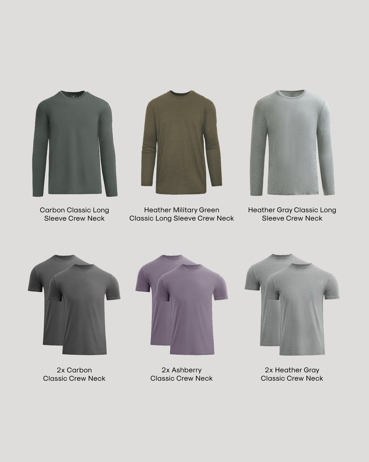 Cyber Monday Classic Crew Flash Deal 9-Pack: six crew-neck tees, mixed sleeves.