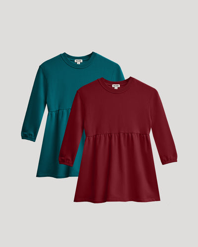 Vestido de polar manga larga para niñas