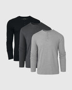Classic Long Sleeve Henley 3-Pack
