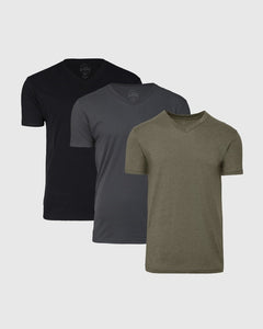 True ClassicDark Tones V-Neck Tee 3-Pack