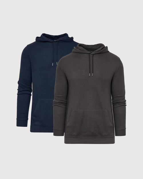 Carbon And Navy Waffle Hoodie 2-Pack