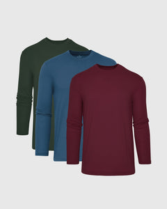 True ClassicDark Winter Long Sleeve Crew Neck T-Shirt 3-Pack