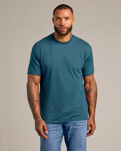 True ClassicDark Heather Pond Short Sleeve Crew Neck Tee