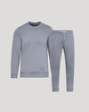 Dusty Blue Pullover Fleece Crew & Jogger 2-Pack.
