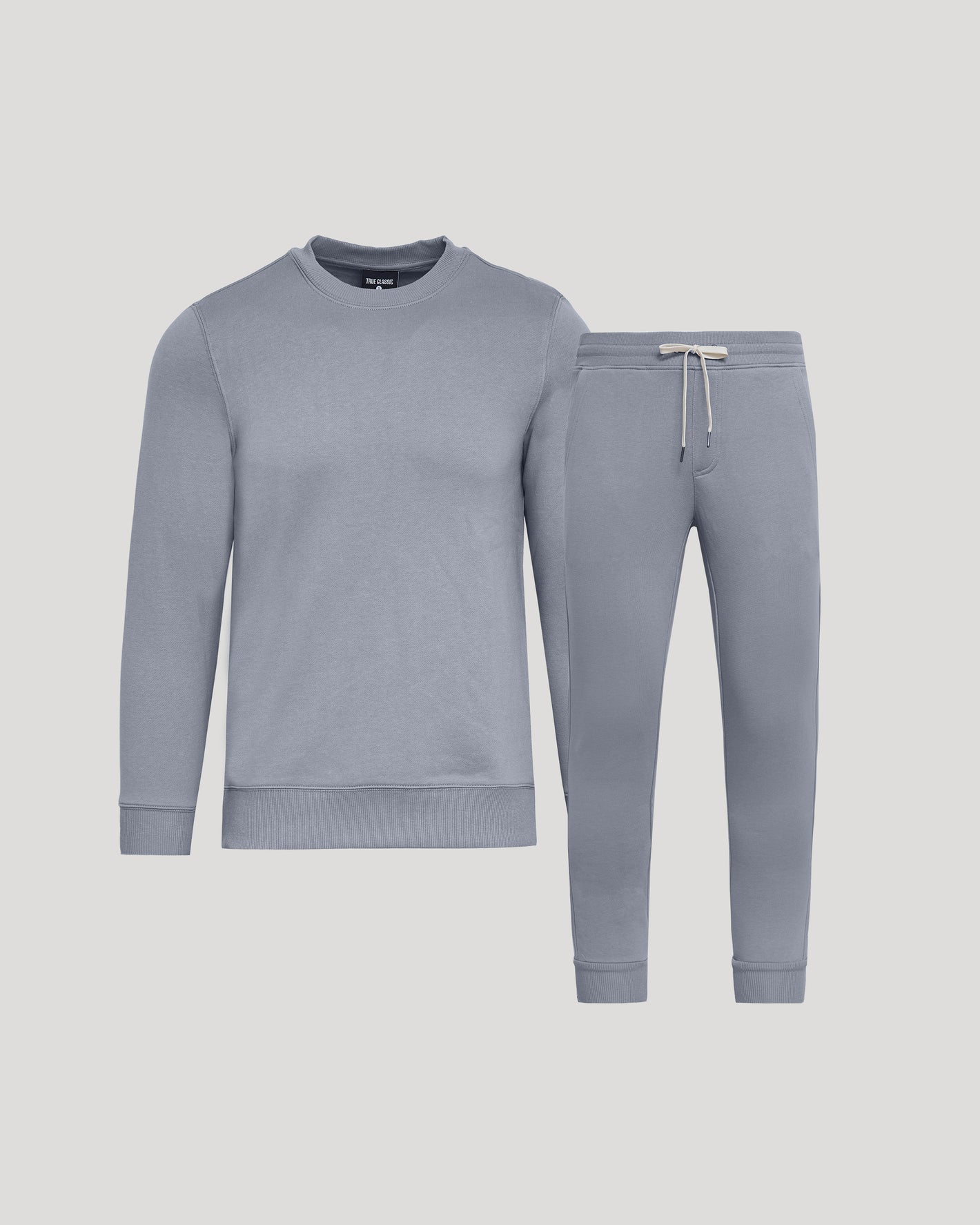 Dusty Blue Pullover Fleece Crew & Jogger 2-Pack.