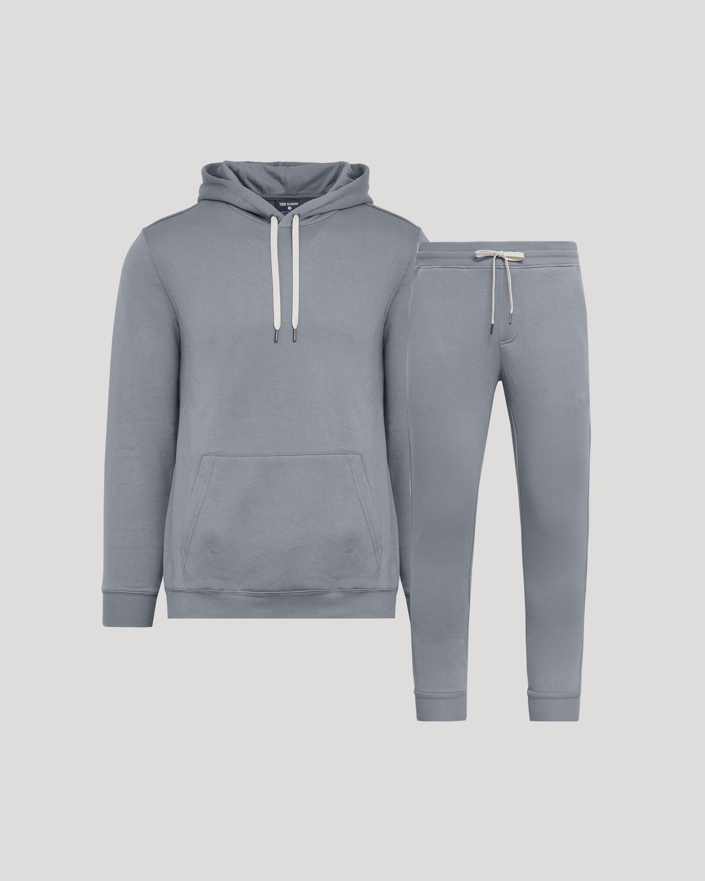 Dusty Blue Pullover Fleece Hoodie & Jogger 2-Pack displayed.