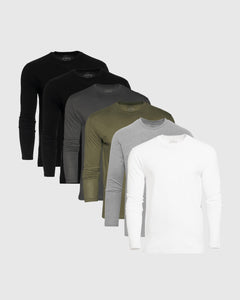 True ClassicEssential Long Sleeve Crew 6-Pack