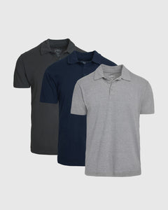 True ClassicEssential Short Sleeve Polo 3-Pack