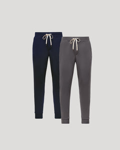True ClassicFleece French Terry Joggers 2-Pack side by side.