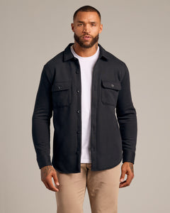 True ClassicBlack Fleece Shirt Jacket