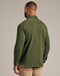 True ClassicDark Olive Fleece Shirt Jacket