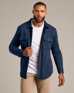 True ClassicNavy Fleece Shirt Jacket