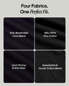 The Ultimate Black Crew Bundle 4-Pack fabric options.