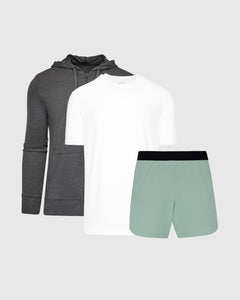 True ClassicFrosted Sage Active Training Top and Bottom 3-Pack