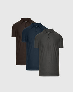 True ClassicGo Ease Tall Active Polo 3-Pack