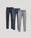 Gray Medium Indigo Schmale Komfort-Stretch-Jeans 3er-Pack