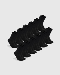 True ClassicBlack Half Crew Socks 12-Pack