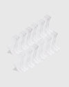 White Half Crew Socks 12-Pack arranged in a staggered grid.