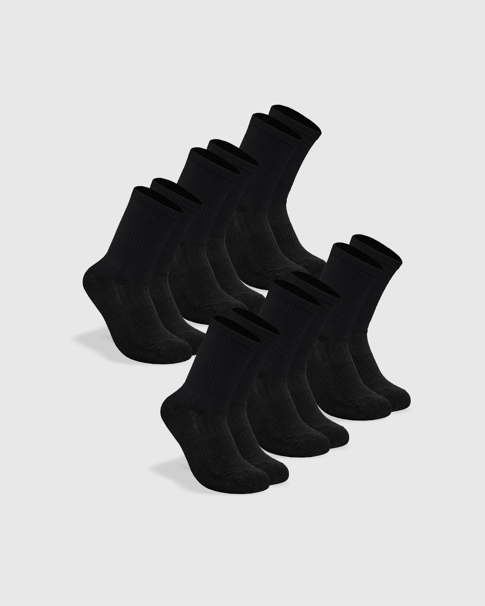 Black Half Crew Socks 6-Pack