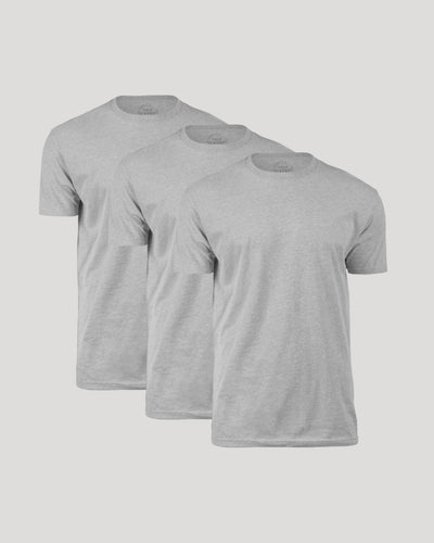 All Heather Gray Classic Crew 3-Pack