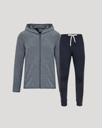 Heather Navy Active Shell Jacket & Active Jogger 2-Pack