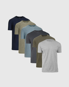 True ClassicHeather Active and Classic Crew Neck Tee 6-Pack