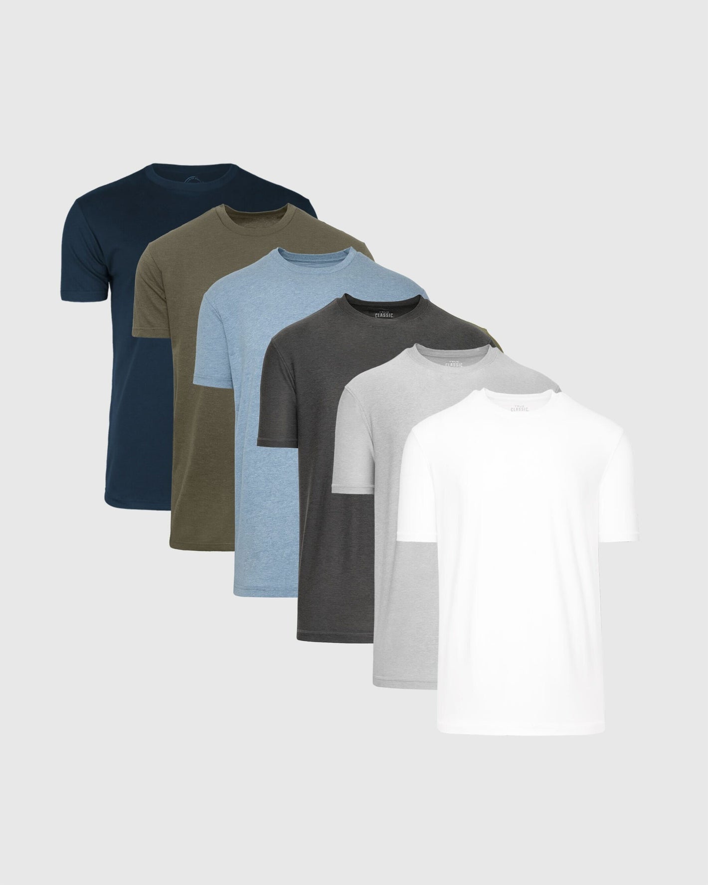 Heather Active and Classic Crew Neck Tee 6-Pack lineup.