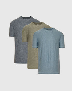 True ClassicThe Heather Color Active Crew Neck T-Shirt 3-Pack