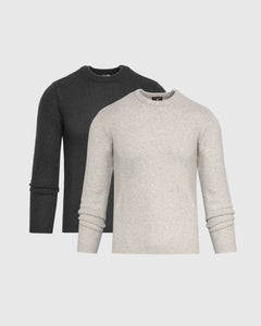 True ClassicHeather Gray Marled Crew Neck Sweater 2-Pack