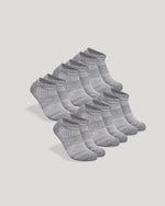 Heather Gray No Show Socks 6-Pack 2.0
