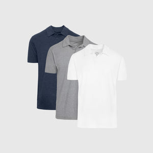 True ClassicThe Heather Short Sleeve Polo 3-Pack