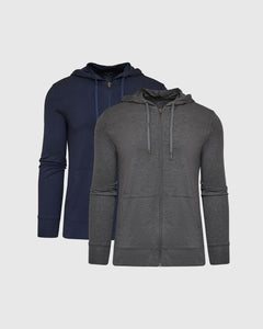 True ClassicHeathered Zip Hoodie 2-Pack