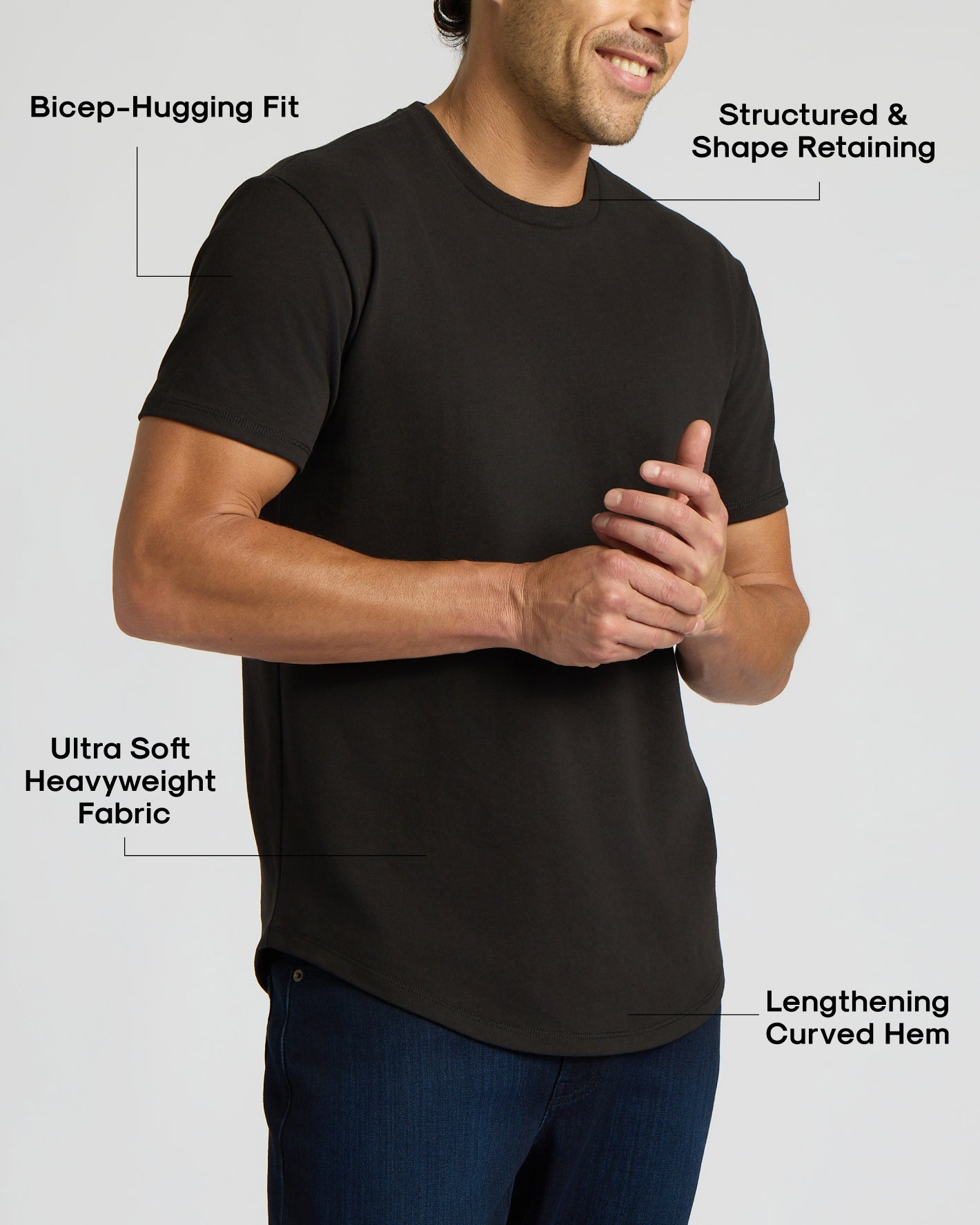 Heavyweight Curved Hem Crew 6-Pack