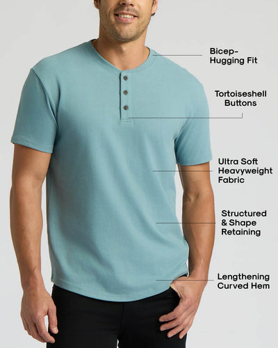 Heavyweight Curved Hem Henley