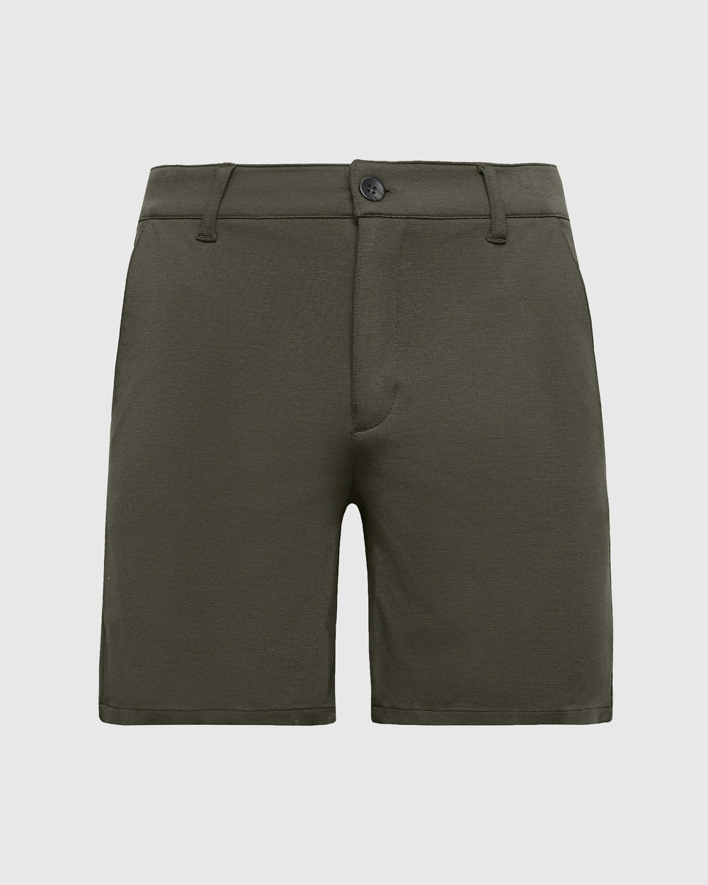 7" Military Green Comfort Knit Chino Shorts