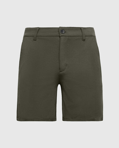 7" Comfort Knit Chino Shorts - Military Green