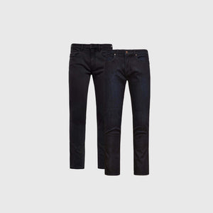 True ClassicStraight Indigo and Black Comfort Jeans 2-Pack