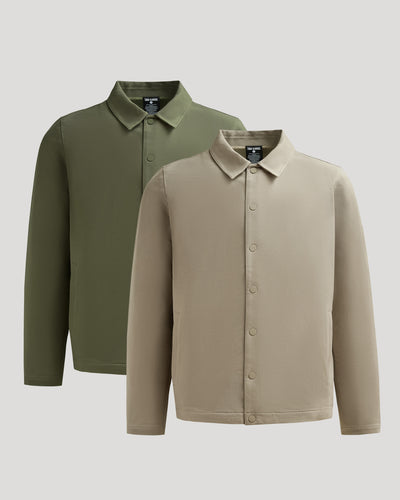 Khaki & Military Green Casual Jacket 2-Pack