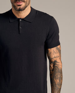 True ClassicBlack Short Sleeve Sweater Polo