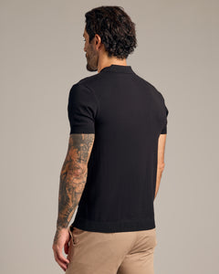 True ClassicBlack Short Sleeve Sweater Polo