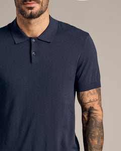 True ClassicNavy Short Sleeve Sweater Polo