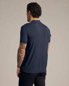 True ClassicNavy Short Sleeve Sweater Polo