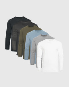 True ClassicHeather Staple Long Sleeve T-Shirt 6-Pack