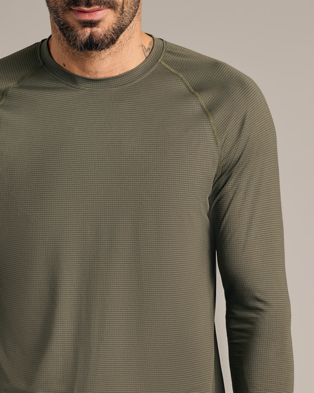 Kelp Long Sleeve Active Mesh Crew