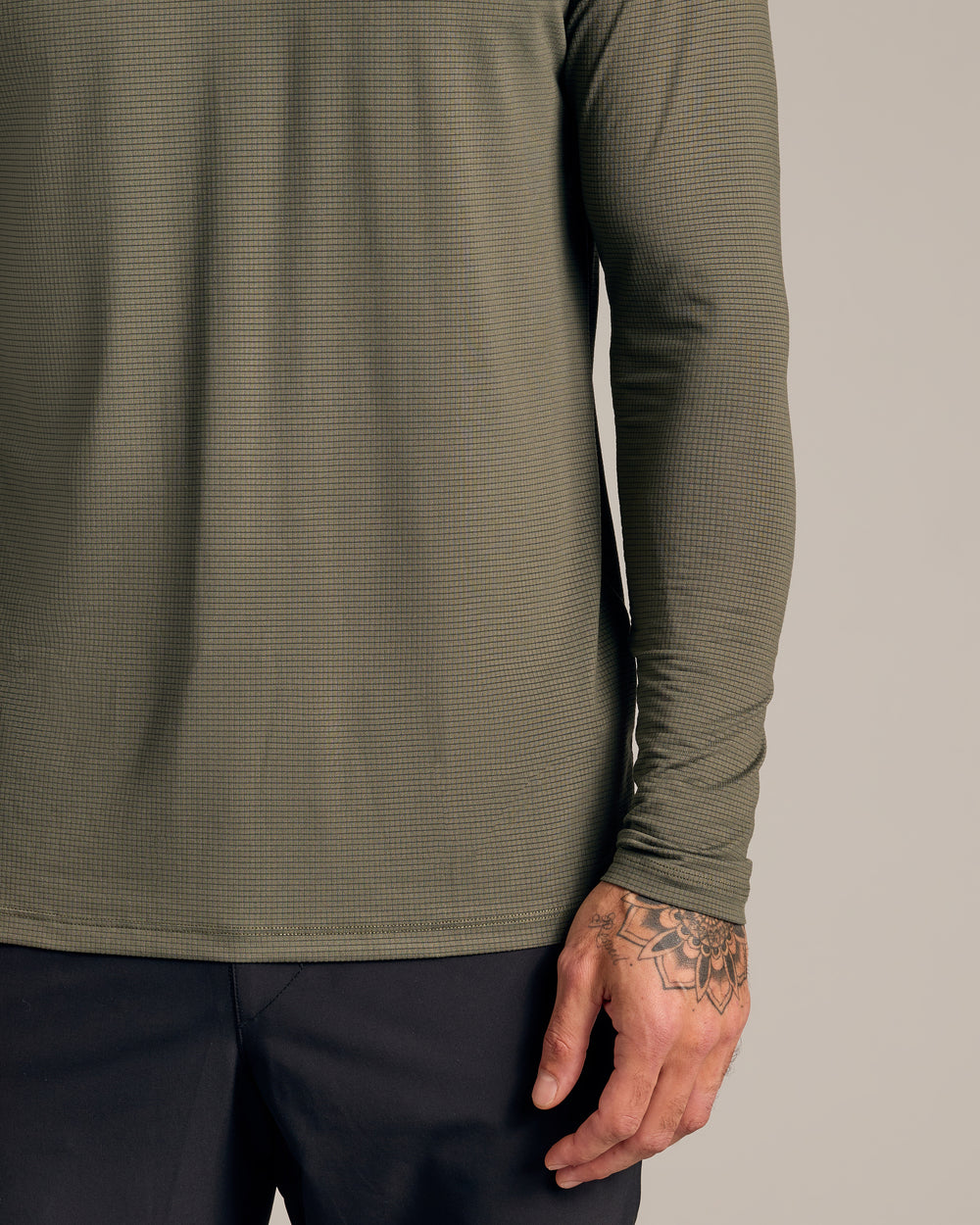 Kelp Long Sleeve Active Mesh Crew