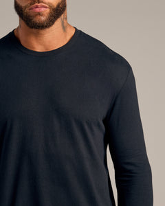 True ClassicBlack Long Sleeve Crew Neck Tee