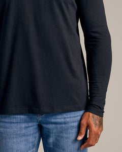 True ClassicBlack Long Sleeve Crew Neck Tee