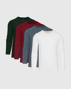 True ClassicLuxe Waffle Henley 4-Pack