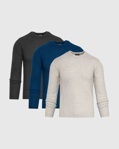 True ClassicMarled Crew Neck Sweater 3-Pack