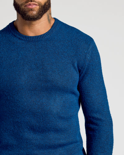 Marled Crew Neck Sweater - Heather Fiord